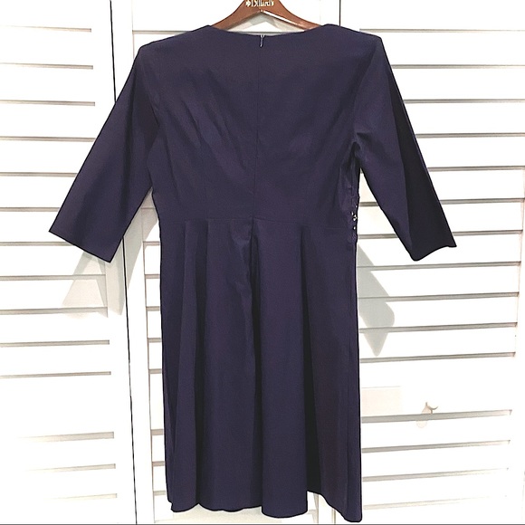 Homeyee Elegant Cocktail Dress with Lace Trim - Picture 5 of 16